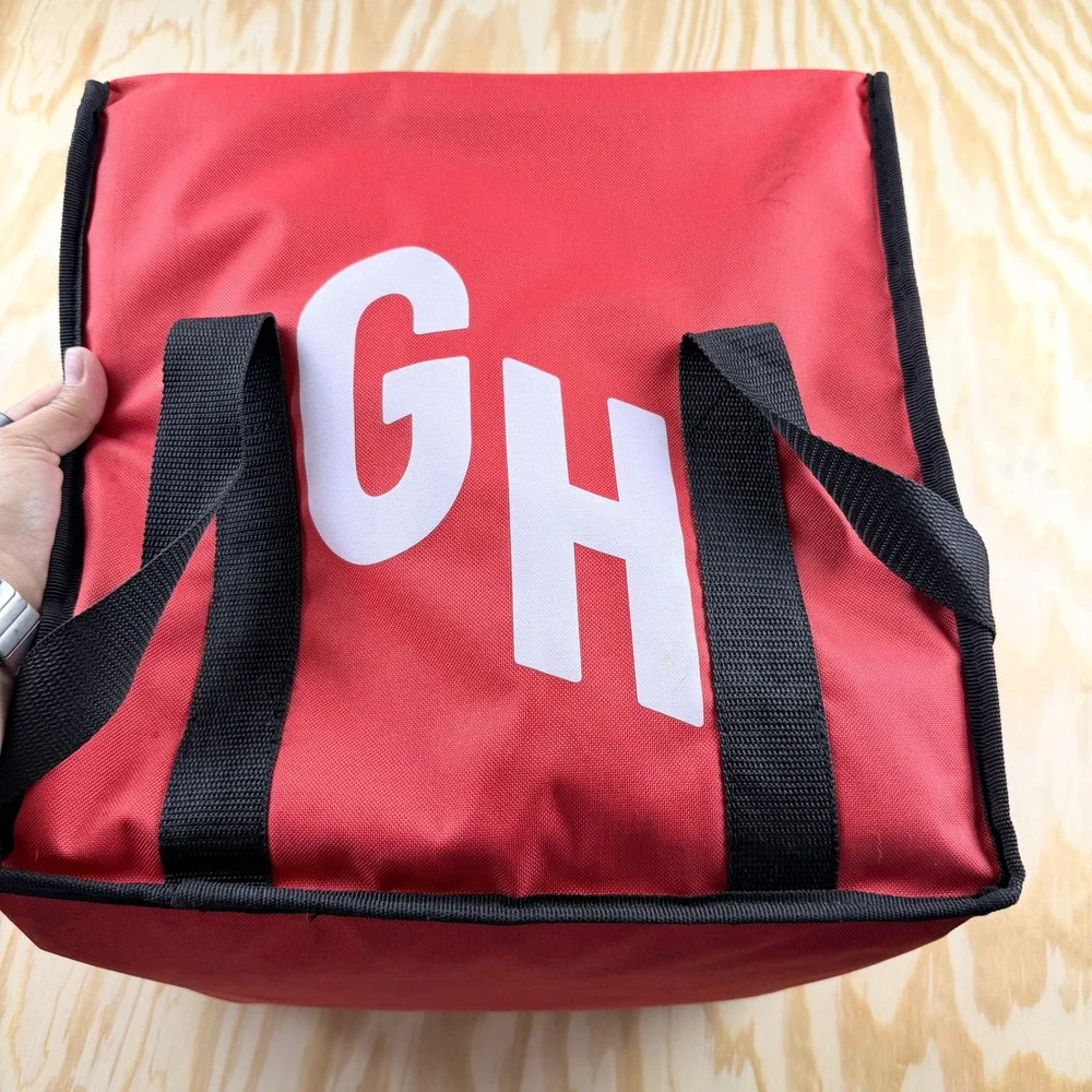 Grubhub 15x15x10 Thermal Insulated Hot Cold Food Delivery Tote Bag Backpack